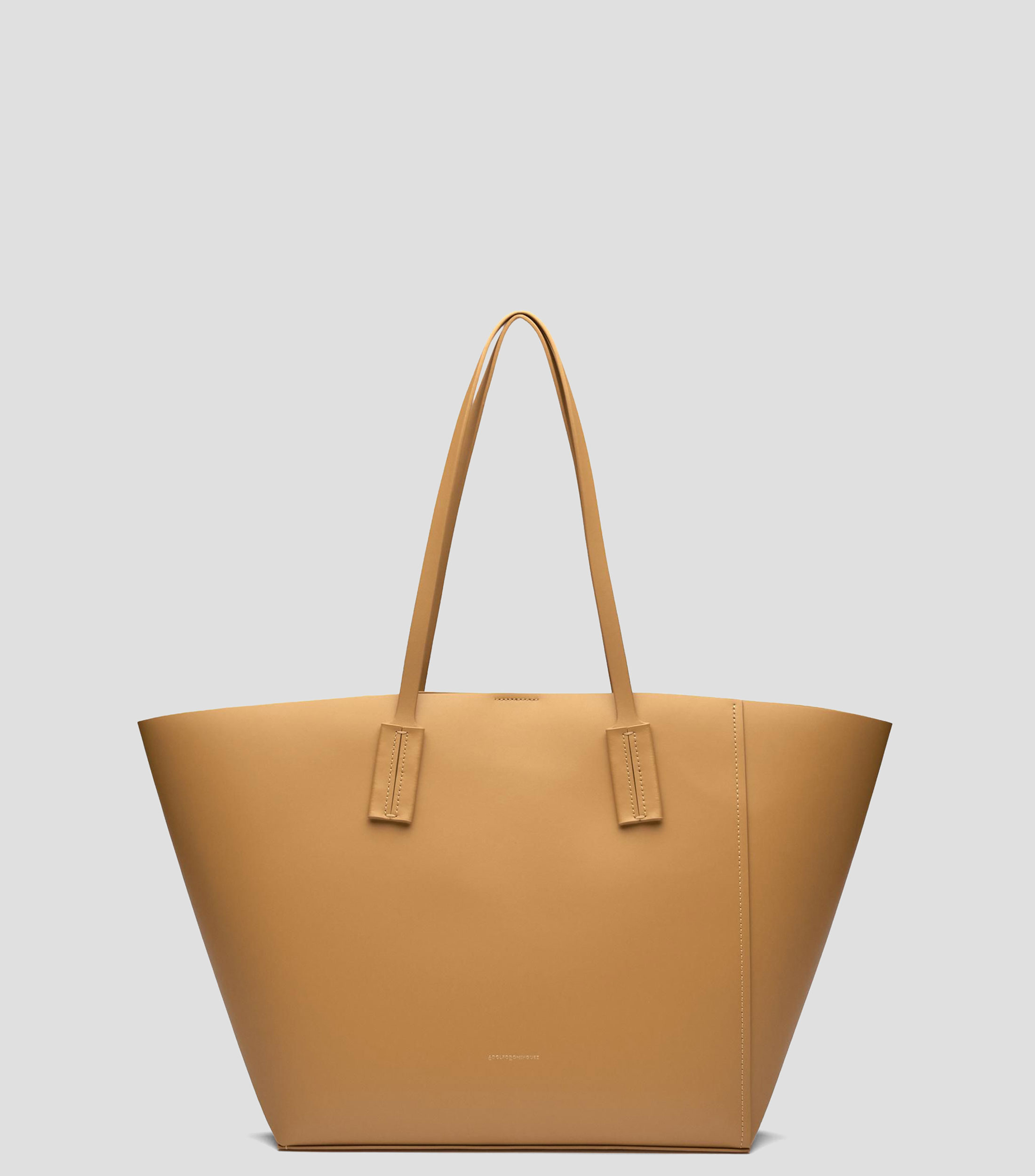 Bolsa tote en piel lisa Mujer